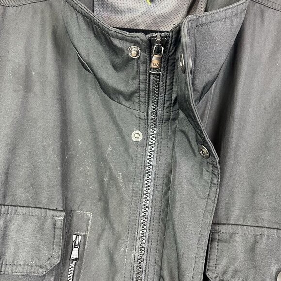 Michael Kors Men’s Black Full Zip Snap Windbreaker Coat Jacket size 4XLT - Picture 7 of 8